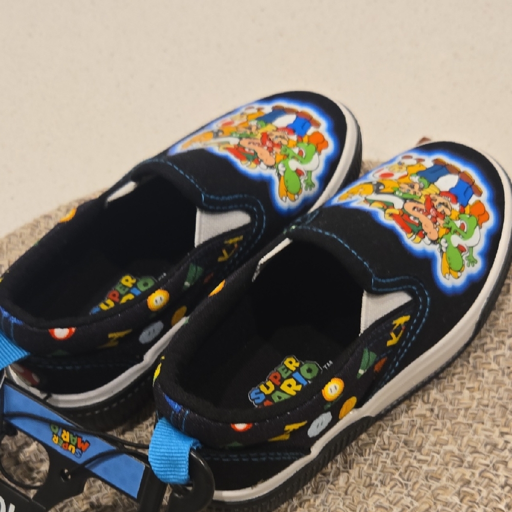 Nintendo Super Mario Kids Sneakers - Black and Blue